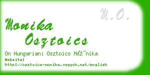 monika osztoics business card